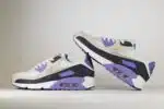 Nike Air Max 90 White Dusty Amethyst - Wit/Zwart/Paars/Grijs - Heren/Dames/Uniseks Sneakers - Leer/Suede/Mesh - DM0029-114 - Binnenkant