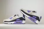 Nike Air Max 90 White Dusty Amethyst - Wit/Zwart/Paars/Grijs - Heren/Dames/Uniseks Sneakers - Leer/Suede/Mesh - DM0029-114 - Binnenkant