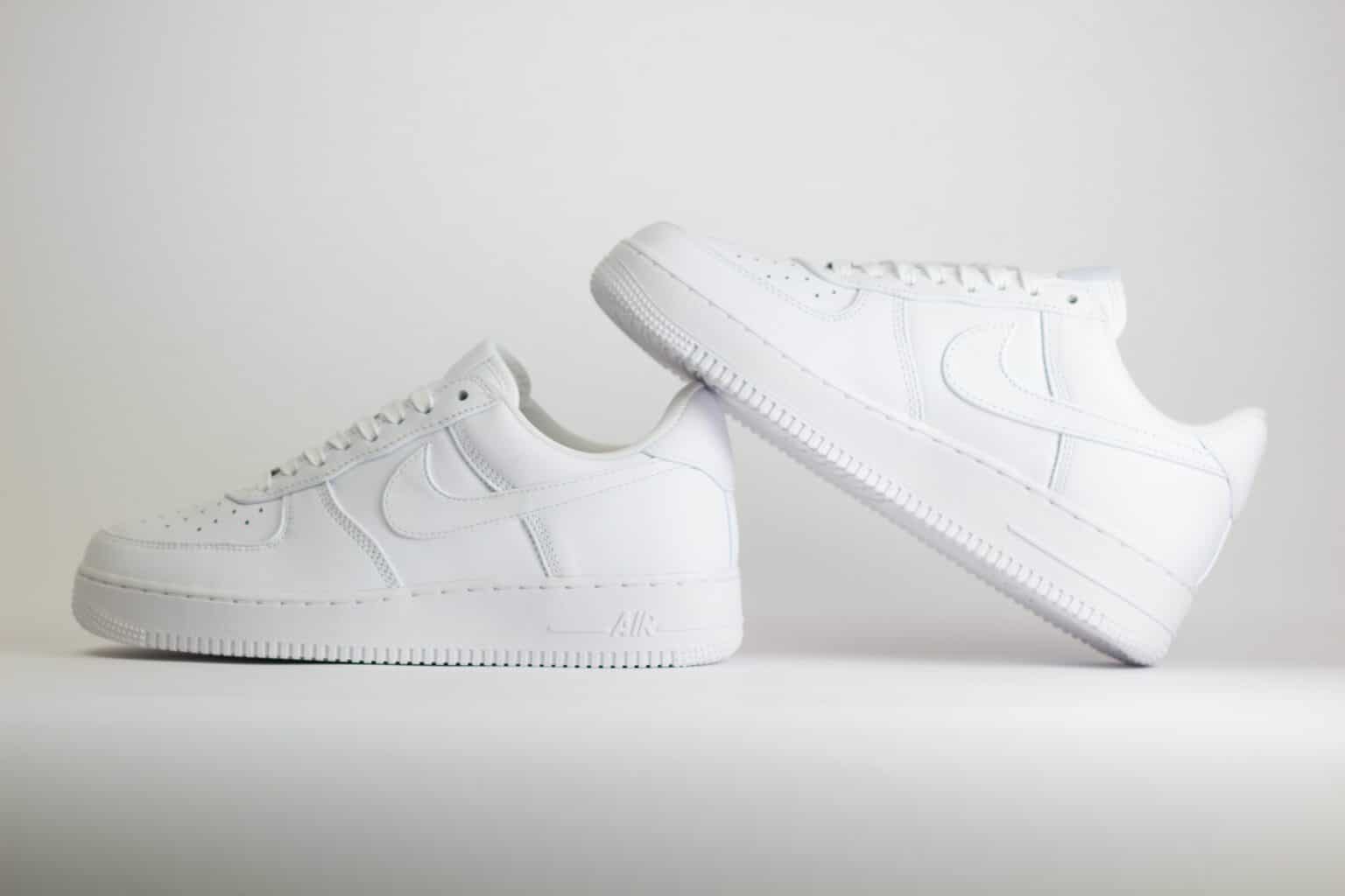 Nike Air Force 1 Low Premium Triple White – Wit – Heren/Dames/Uniseks Sneakers – Leer – IM3078-100 – Binnenkant