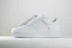 Nike Air Force 1 Low Premium Triple White – Wit – Heren/Dames/Uniseks Sneakers – Leer – IM3078-100 – Zijkant