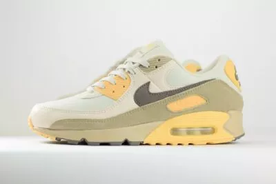 Nike Air Max 90 Chamois – Beige/Grijs – Heren/Dames/Uniseks Sneakers – Leer/Suede/Canvas - IB6392-002 – Zijkant
