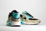 Nike Air Max 90 Premium Aurora Green Camo – Groen/Grijs/Wit – Heren/Dames/Uniseks Sneakers – Mesh/Suede/Leer – IF1721-100 – Achterkant