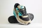 Nike Air Max 90 Premium Aurora Green Camo – Groen/Grijs/Wit – Heren/Dames/Uniseks Sneakers – Mesh/Suede/Leer – IF1721-100 – Voorkant