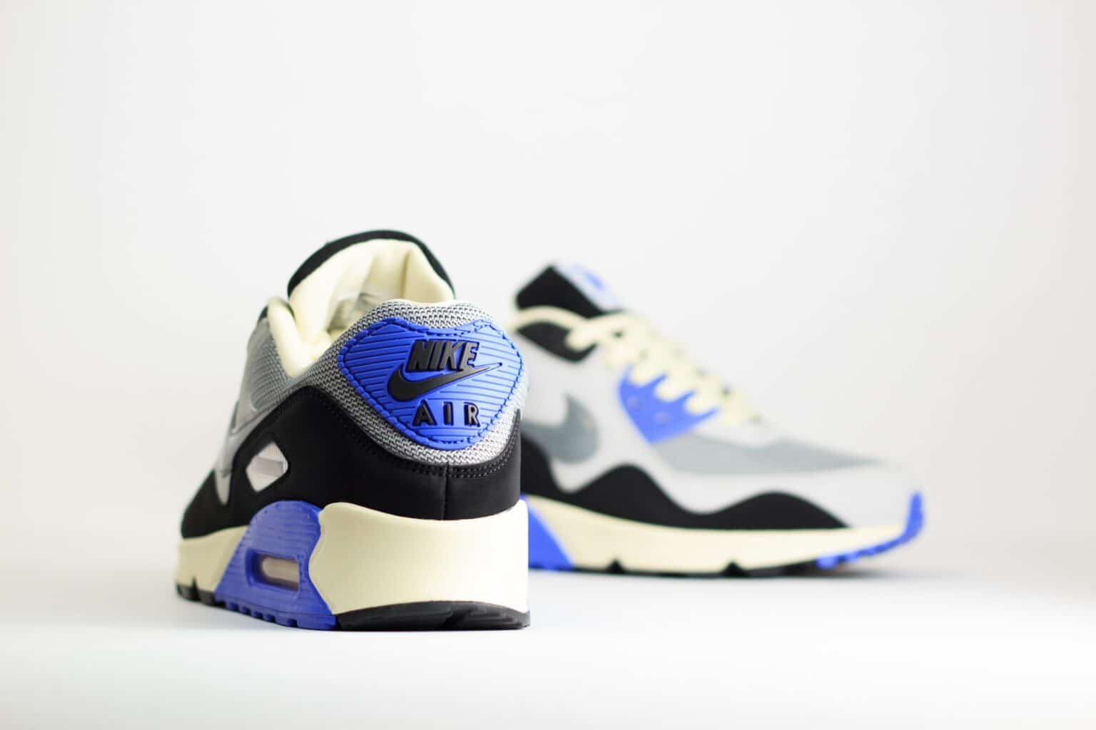 Nike Air Max 90 SP Patta Waves Sapphire – Zilver/Paars/Grijs/Zwart – Heren/Dames/Uniseks Sneakers – Leer/Mesh – HF8814-002 – Achterkant