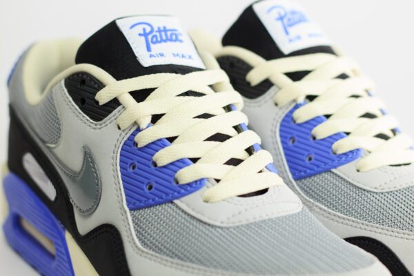 Nike Air Max 90 SP Patta Waves Sapphire – Zilver/Paars/Grijs/Zwart – Heren/Dames/Uniseks Sneakers – Leer/Mesh – HF8814-002 – Bovenkant