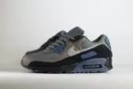 Nike Air Max 90 Smoke Grey Diffused Blue – blauw/grijs – Heren/Dames/Uniseks Sneakers – Leer/Mesh – IB6392-001 – Zijkant