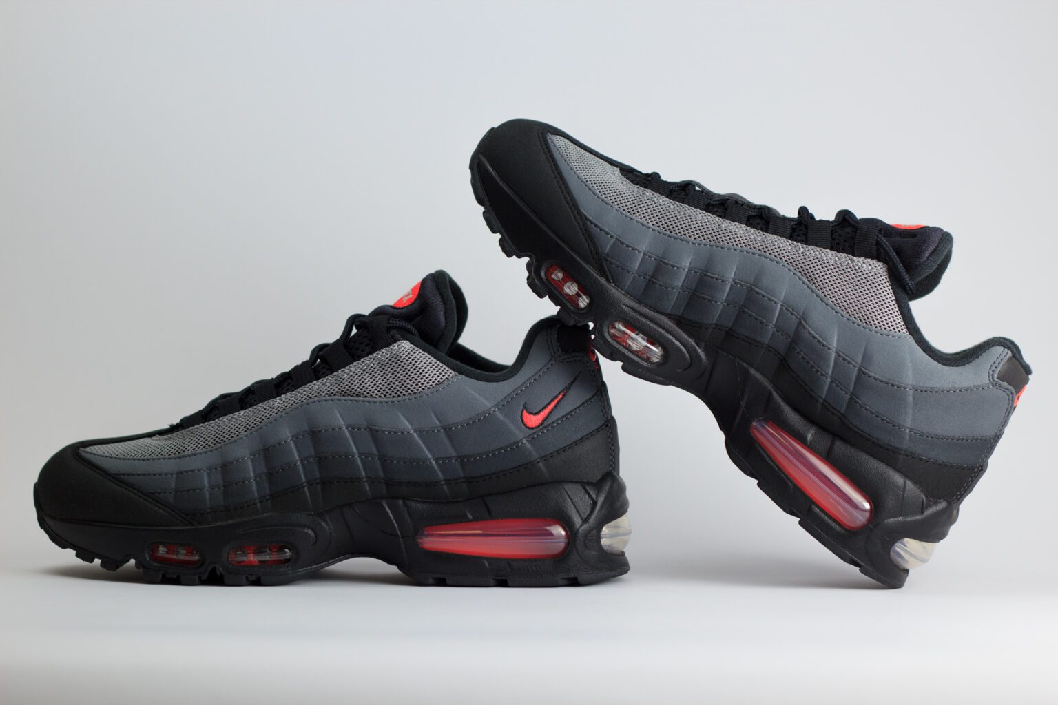Nike Air Max 95 OG Big Bubble Bright Crimson – zwart/rood – Heren/Dames/Uniseks Sneakers – vilt/Mesh – IH4457-002 – Binnenkant