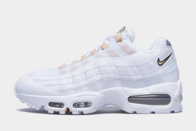 Nike Air Max 95 OG Big Bubble White Team Gold – wit/goud – Heren/Dames/Uniseks Sneakers – leer/Mesh – IB1667-101 – Zijkant