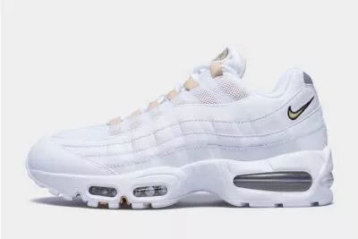 Nike Air Max 95 OG Big Bubble White Team Gold – wit/goud – Heren/Dames/Uniseks Sneakers – leer/Mesh – IB1667-101 – Zijkant