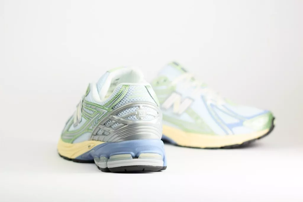 New Balance 1906R Ice Blue Melon Water – Groen/Blauw/Beige – Heren/Dames/Uniseks Sneakers – Mesh/Leer – U1906RNE – Achterkant