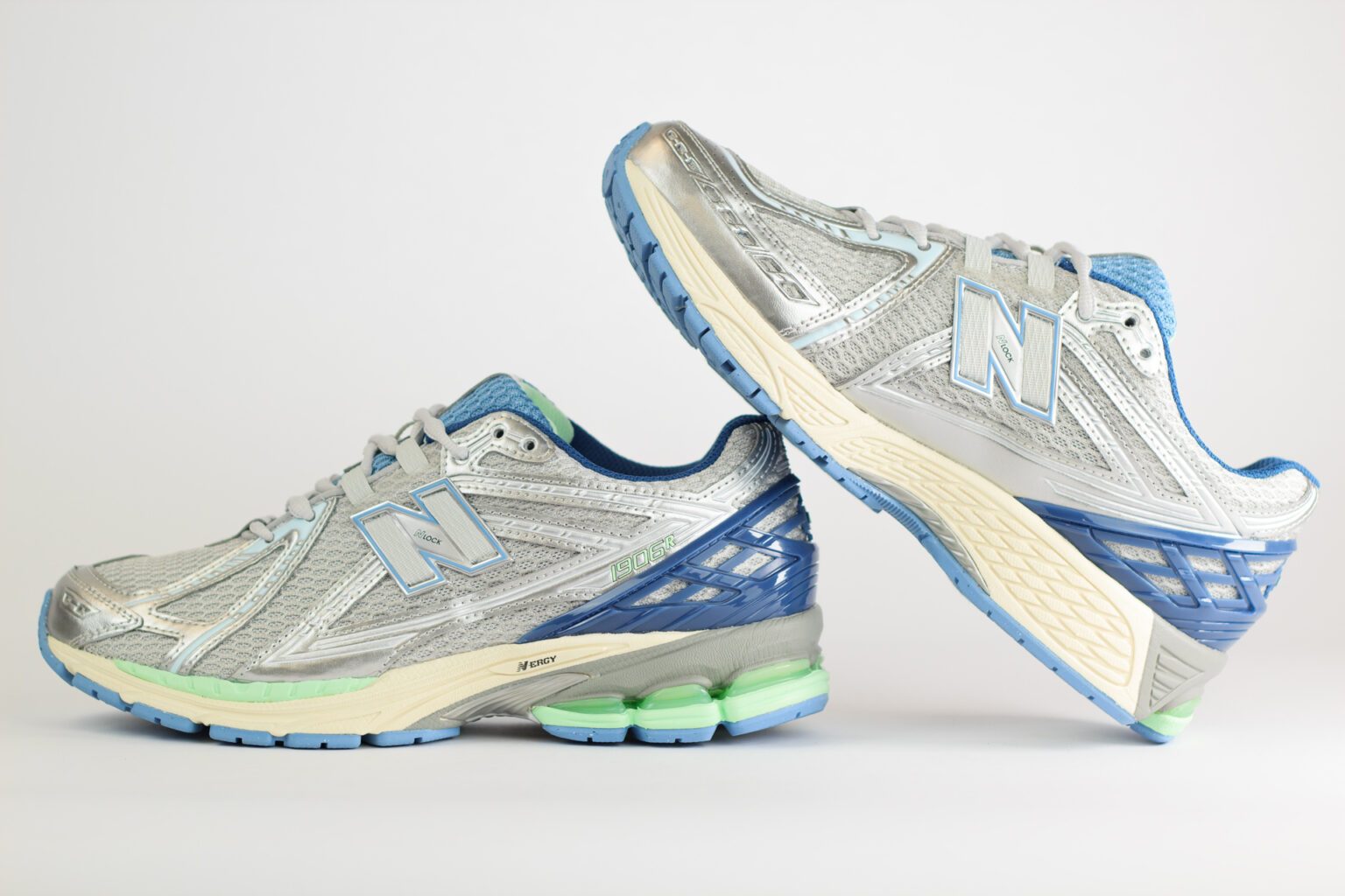 New Balance 1906R Still Water Lab Green – Blauw/Zilver/Groen – Heren/Dames/Uniseks Sneakers – Mesh/Leer – U1906RCR – Binnenkant