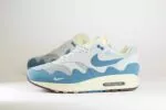 Nike Air Max 1 Patta Waves Noise Aqua – Blauw/Grijs – Heren/Dames/Uniseks Sneakers – Suede/Mesh – DH1348-004 – Zijkant