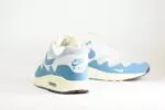 Nike Air Max 1 Patta Waves Noise Aqua – Blauw/Grijs – Heren/Dames/Uniseks Sneakers – Suede/Mesh – DH1348-004 – Achterkant