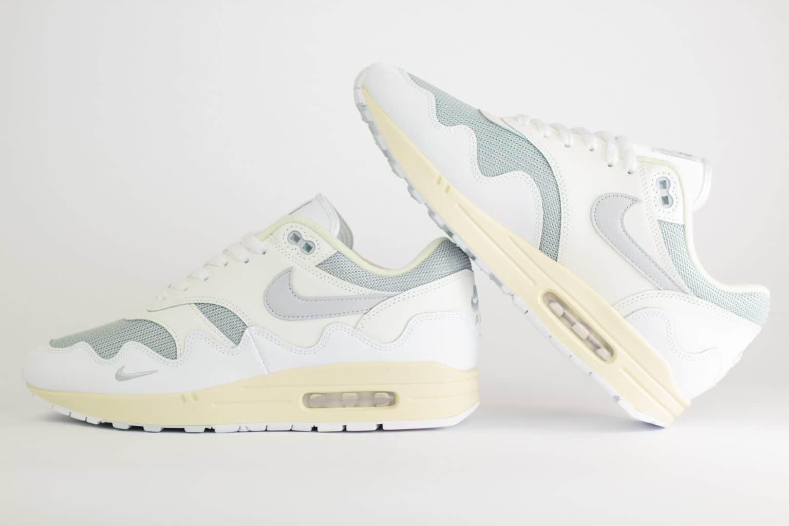 Nike Air Max 1 Patta Waves White – Wit/Grijs – Heren/Dames/Uniseks Sneakers – Vinyl/Mesh – DQ0299-100 – Binnenkant