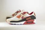 Nike Air Max 90 Arizona Cardinals – Wit/Rood – Heren/Dames/Uniseks Sneakers – Suede/Mesh - II7535-100 – Zijkant