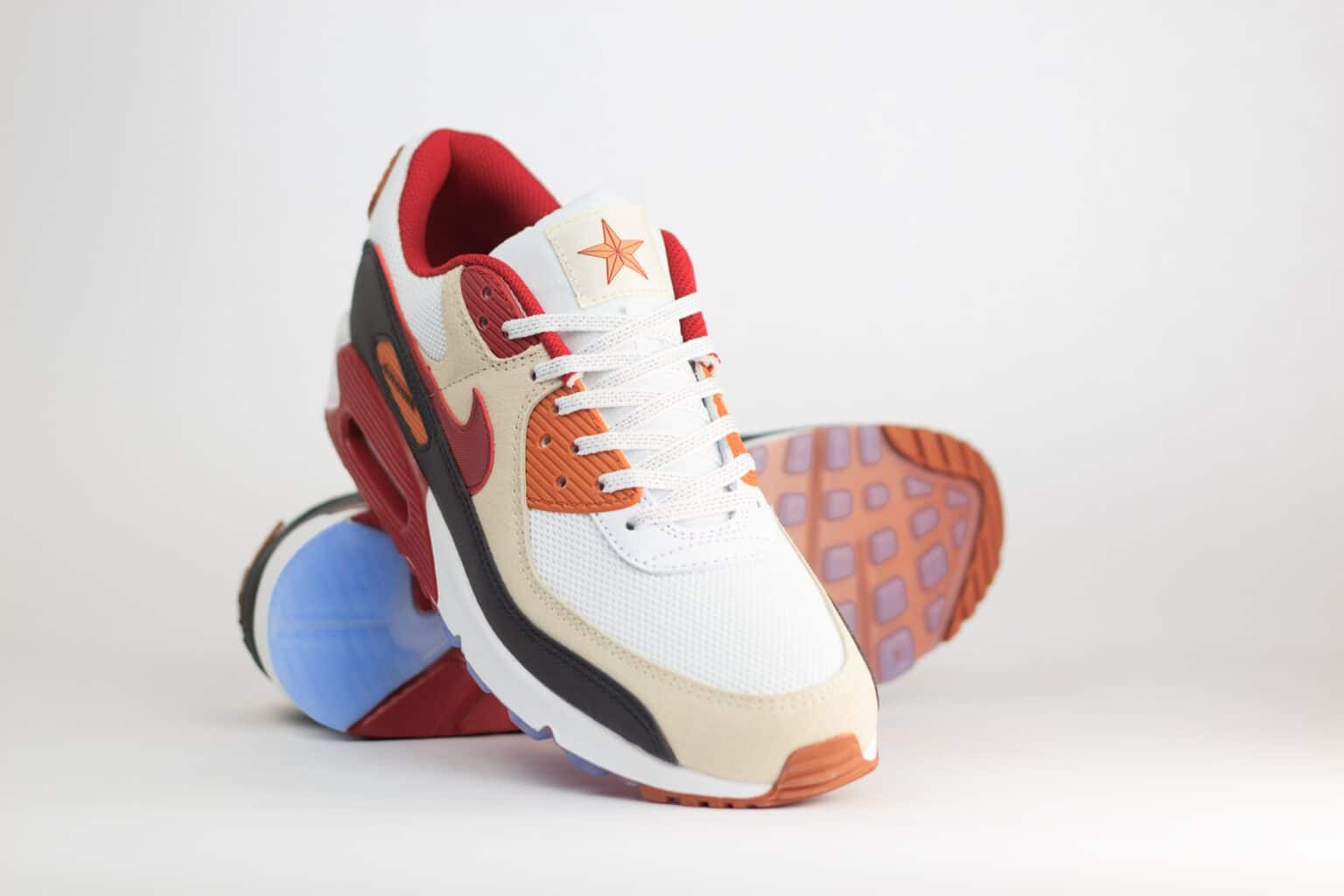 Nike Air Max 90 Arizona Cardinals – Wit/Rood – Heren/Dames/Uniseks Sneakers – Suede/Mesh - II7535-100 – voorkant