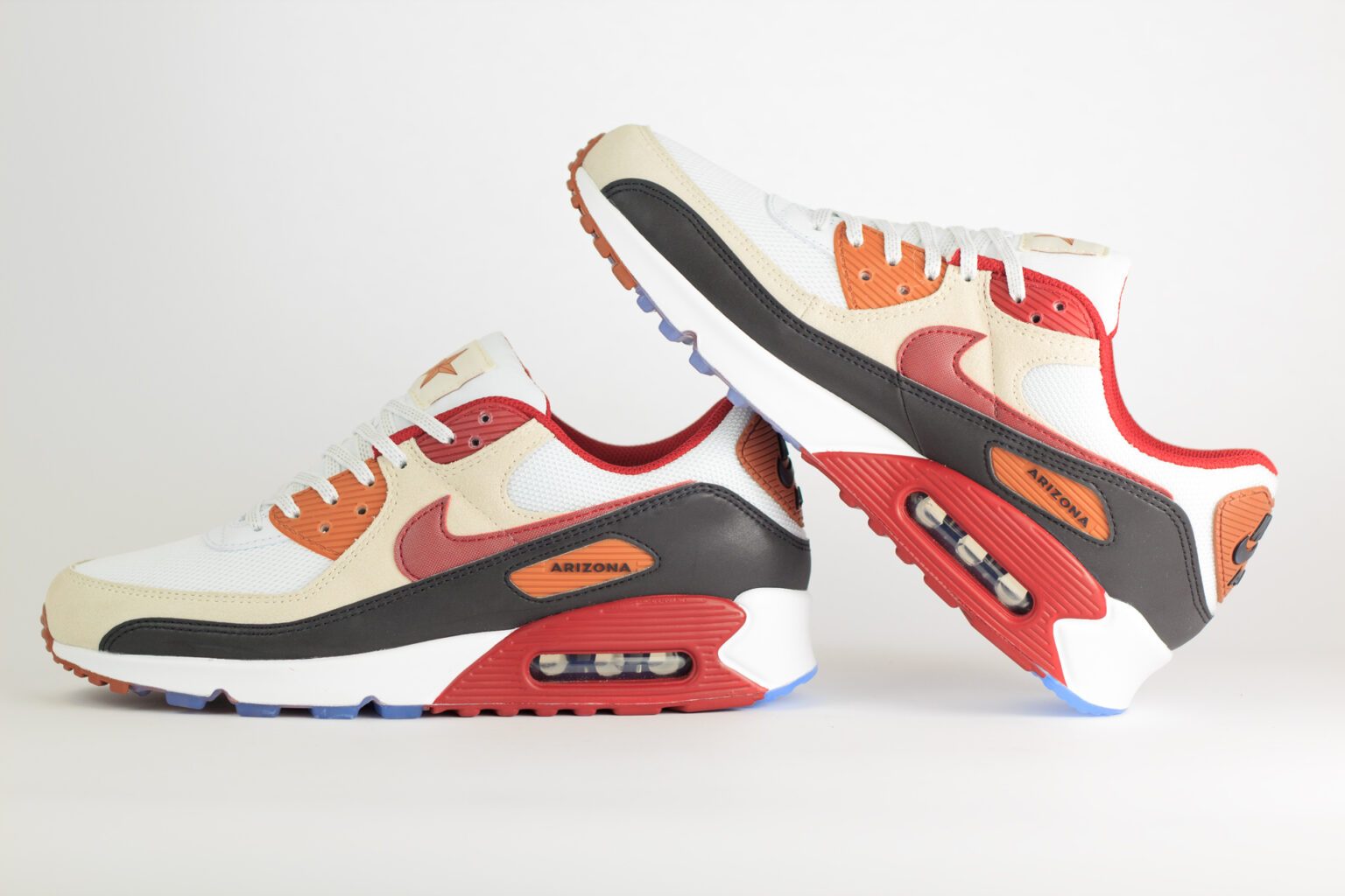 Nike Air Max 90 Arizona Cardinals – Wit/Rood – Heren/Dames/Uniseks Sneakers – Suede/Mesh - II7535-100 – binnenkant