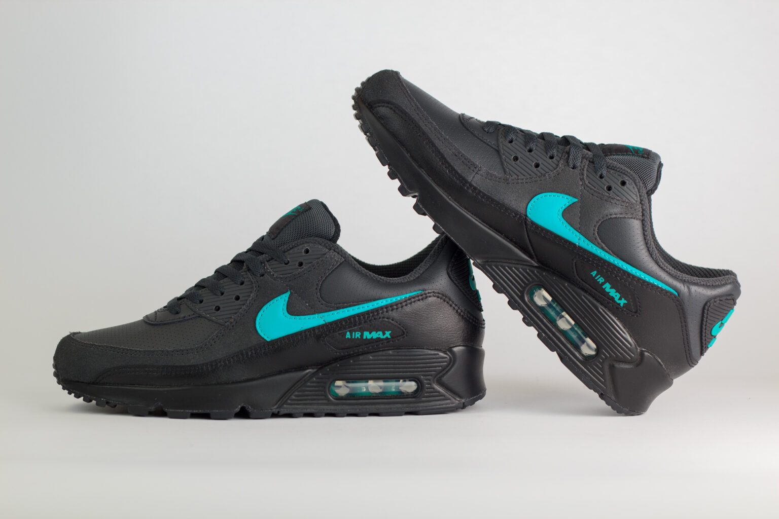 Nike Air Max 90 Black Clear Jade – Zwart/Groen – Heren/Dames/Uniseks Sneakers – Leer/Suede - IF0670-002 – binnenkant