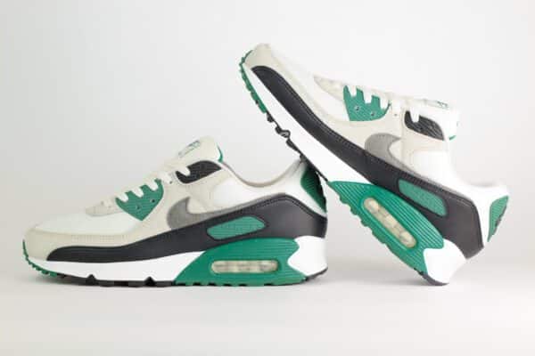 Nike Air Max 90 Evergreen Aura – Wit/Groen – Heren/Dames/Uniseks Sneakers – Suede/Mesh - DM0029-116 – binnenkant