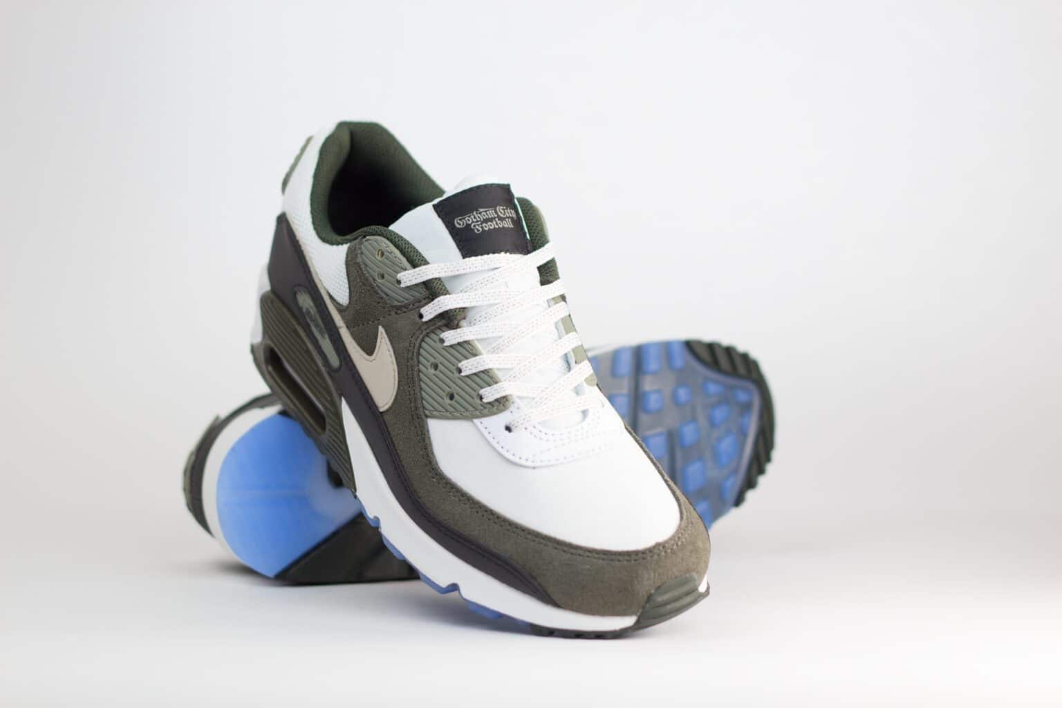 Nike Air Max 90 New York Jets – Groen/Wit – Heren/Dames/Uniseks Sneakers – Suede/Canvas - II7592-100 – voorkant
