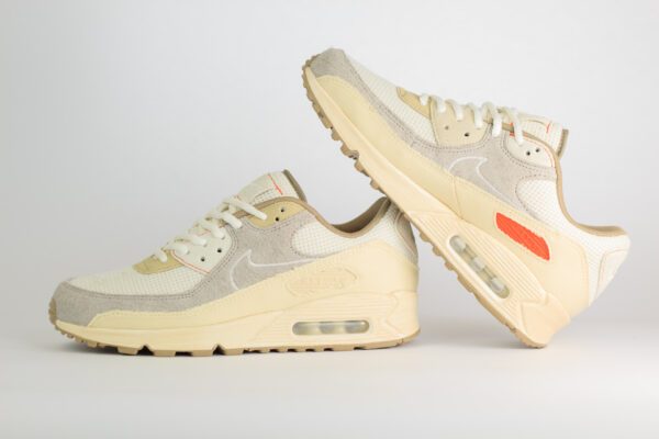 Nike Air Max 90 Premium Pale Ivory – Beige/Grijs – Heren/Dames/Uniseks Sneakers – Suede/Textiel - IM6773-104 – binnenkant
