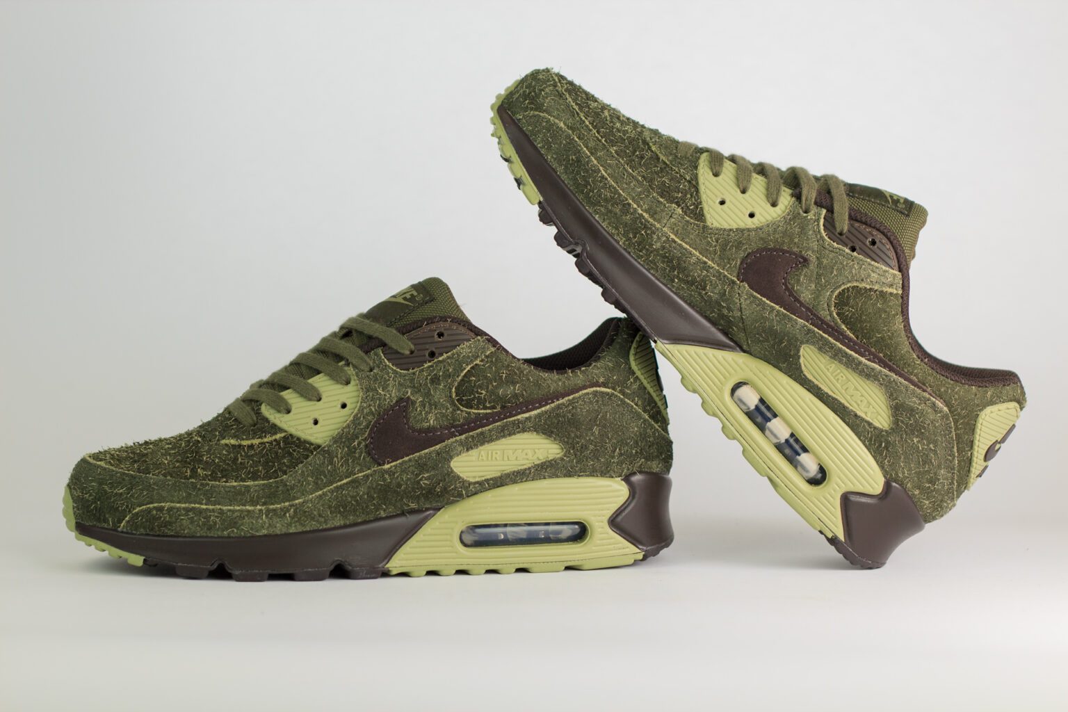 Nike Air Max 90 Premium Skunk – Groen – Heren/Dames/Uniseks Sneakers – Suede - HV6663-300 – binnenkant