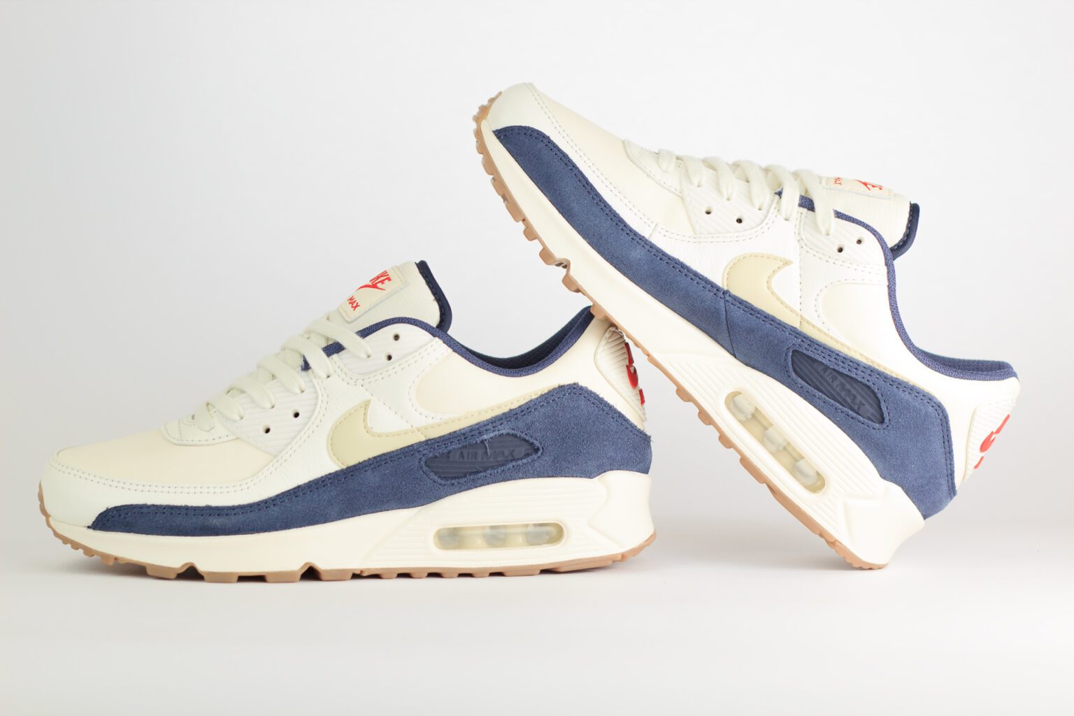 Nike Air Max 90 Rare Air Pale Ivory Thunder Blue – Wit/Blauw – Heren/Dames/Uniseks Sneakers – Leer - IH4379-110 – binnenkant