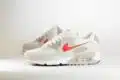 Nike Air Max 90 White College Grey University Red – Wit/Rood – Heren/Dames/Uniseks Sneakers – Mesh/Suede - DM0029-113 – Zijkant