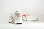 Nike Air Max 90 White College Grey University Red – Wit/Rood – Heren/Dames/Uniseks Sneakers – Mesh/Suede - DM0029-113 – achterkant