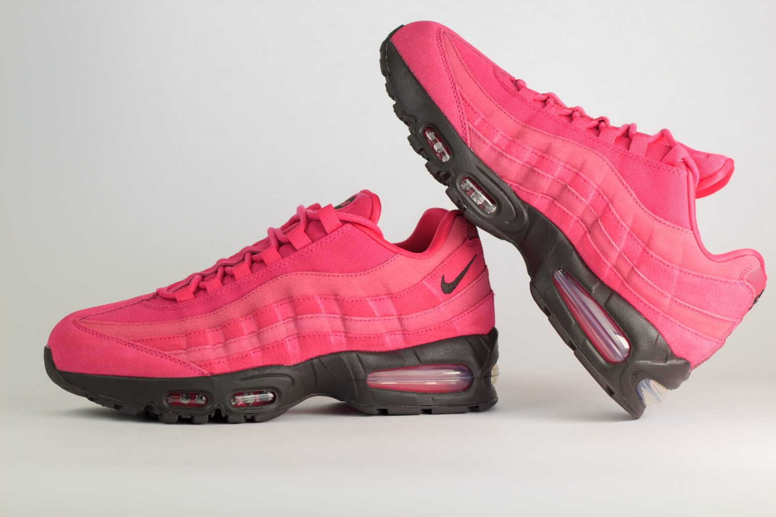 Nike Air Max 95 OG Big Bubble Fireberry – Zwart/Roze – Heren/Dames/Uniseks Sneakers – Suede/Canvas – II7632-600 – binnenkant