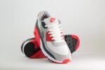 Nike Air Max 90 USA (2025) – Wit/Rood/Blauw – Heren/Dames/Uniseks Sneakers – Leer/Suede/Mesh - DM0029-117 – voorkant