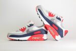 Nike Air Max 90 USA (2025) – Wit/Rood/Blauw – Heren/Dames/Uniseks Sneakers – Leer/Suede/Mesh - DM0029-117 – binnenkant