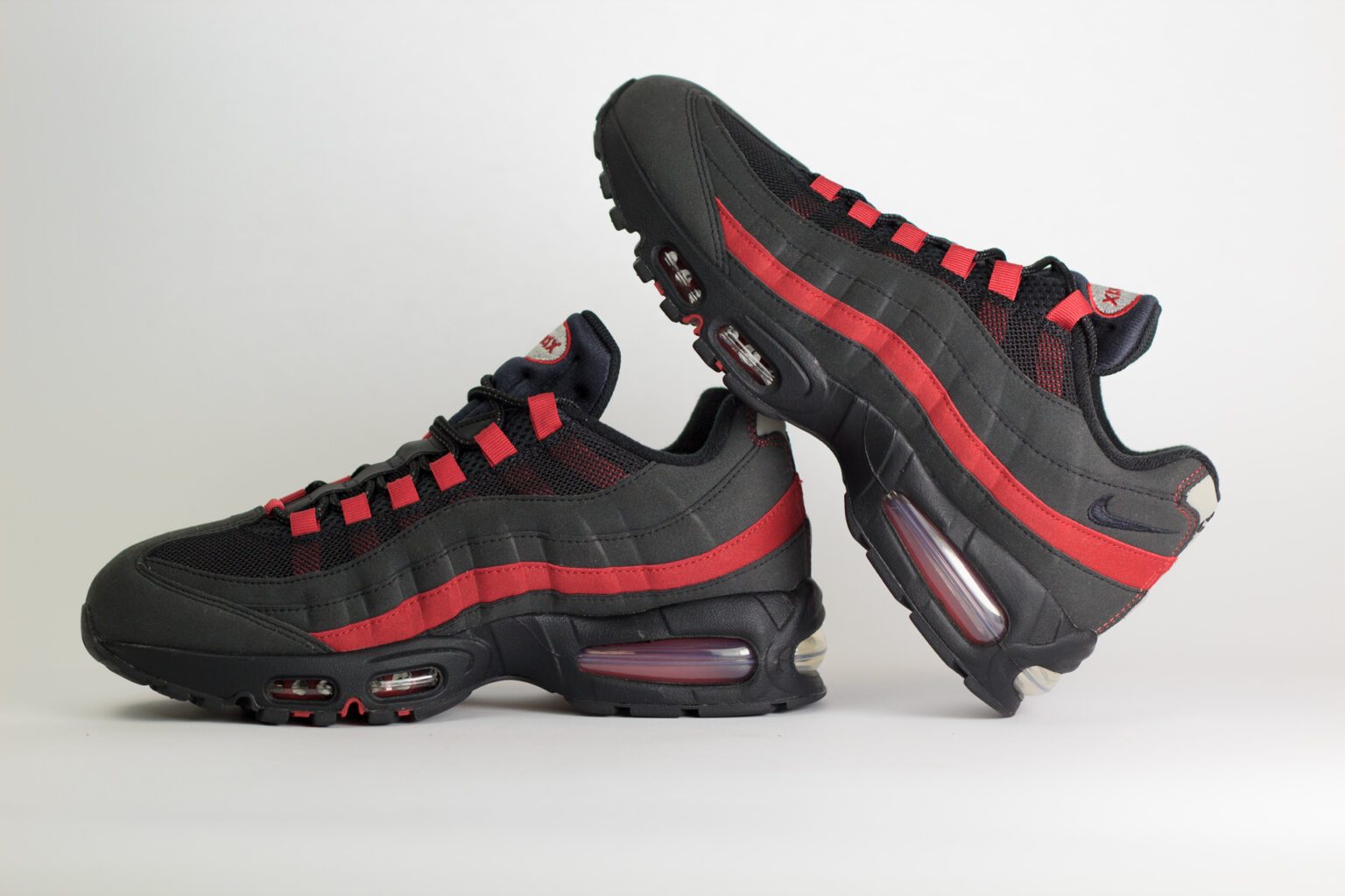 Nike Air Max 95 OG Big Bubble Black Crimson Grey – Zwart/Rood – Heren/Dames/Uniseks Sneakers – Vilt/Mesh – HM4740-008 – binnenkant