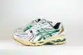 ASCIS Gel-Kayano 14 White Hinoki Beige – Wit/Beige/Groen – Heren/Dames/Uniseks Sneakers – Leer/Mesh – 1203A740-103 – Zijkant