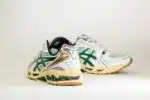 ASCIS Gel-Kayano 14 White Hinoki Beige – Wit/Beige/Groen – Heren/Dames/Uniseks Sneakers – Leer/Mesh – 1203A740-103 – Achterkant