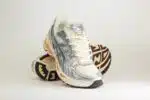 ASICS Gel-Kayano 14 Birch Pure Silver Teal Gold – Beige/Zilver/Blauw – Heren/Dames/Uniseks Sneakers – Leer/Mesh – 1203A537-109 – Voorkant