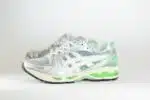 ASICS Gel-Kayano 14 Silver Lime – Beige/Zilver/Groen – Heren/Dames/Uniseks Sneakers – Leer/Mesh – 1203A740-102 – Zijkant