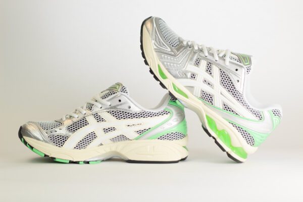 ASICS Gel-Kayano 14 Silver Lime – Beige/Zilver/Groen – Heren/Dames/Uniseks Sneakers – Leer/Mesh – 1203A740-102 – Binnenkant