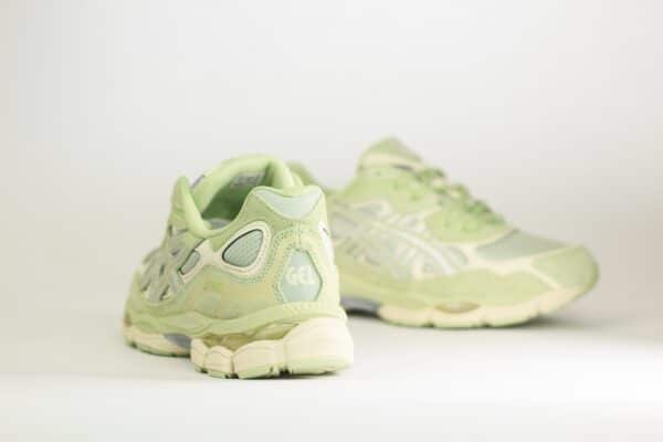 ASICS Gel-NYC Sage Frost Pure Silver – Groen – Heren/Dames/Uniseks Sneakers – Suede/Mesh – 1203A739-301 – Achterkant