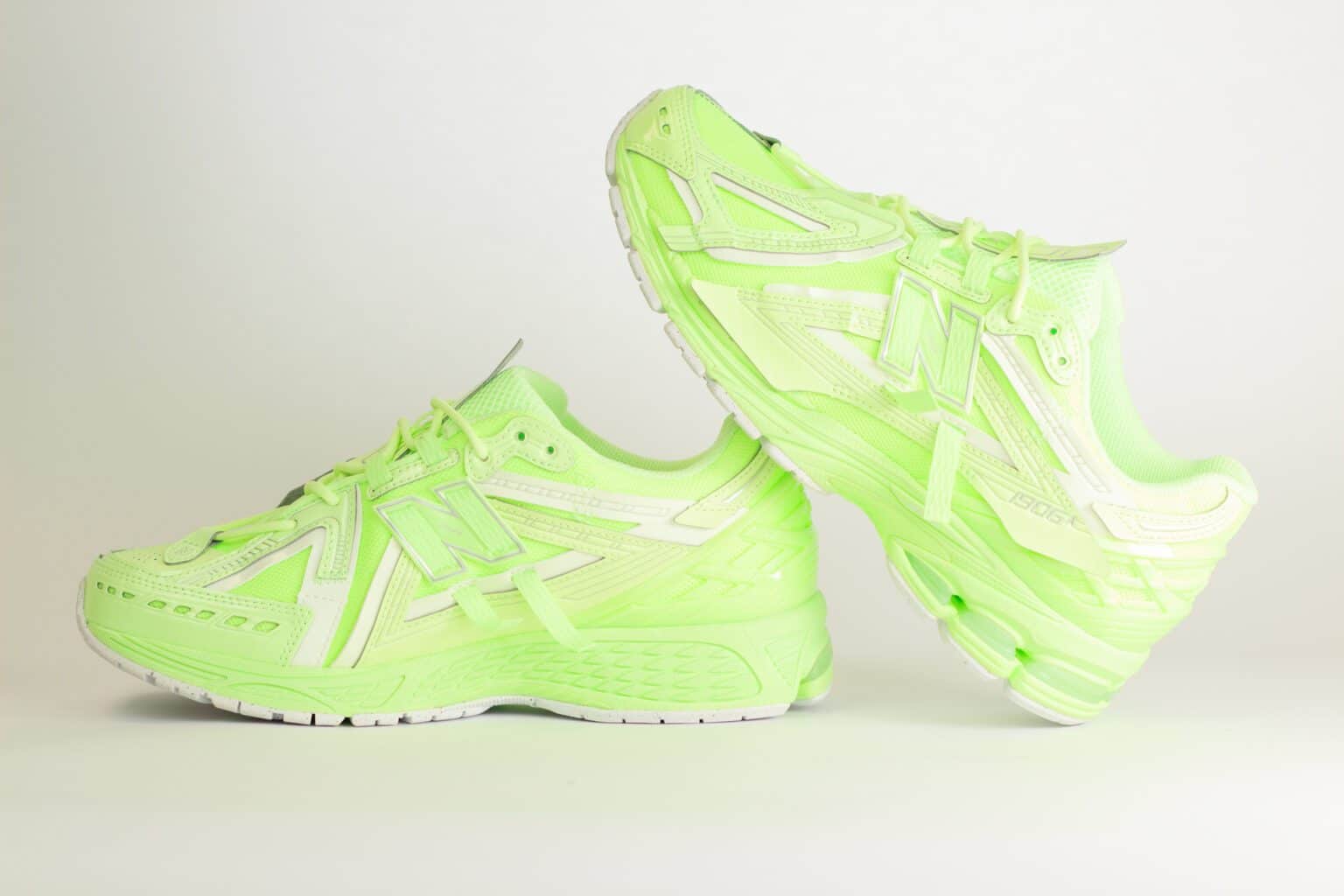 New Balance 1906A Neon Green Mint Flash – Groen – Heren/Dames/Uniseks Sneakers – Leer/Mesh – U1906AF – Binnenkant