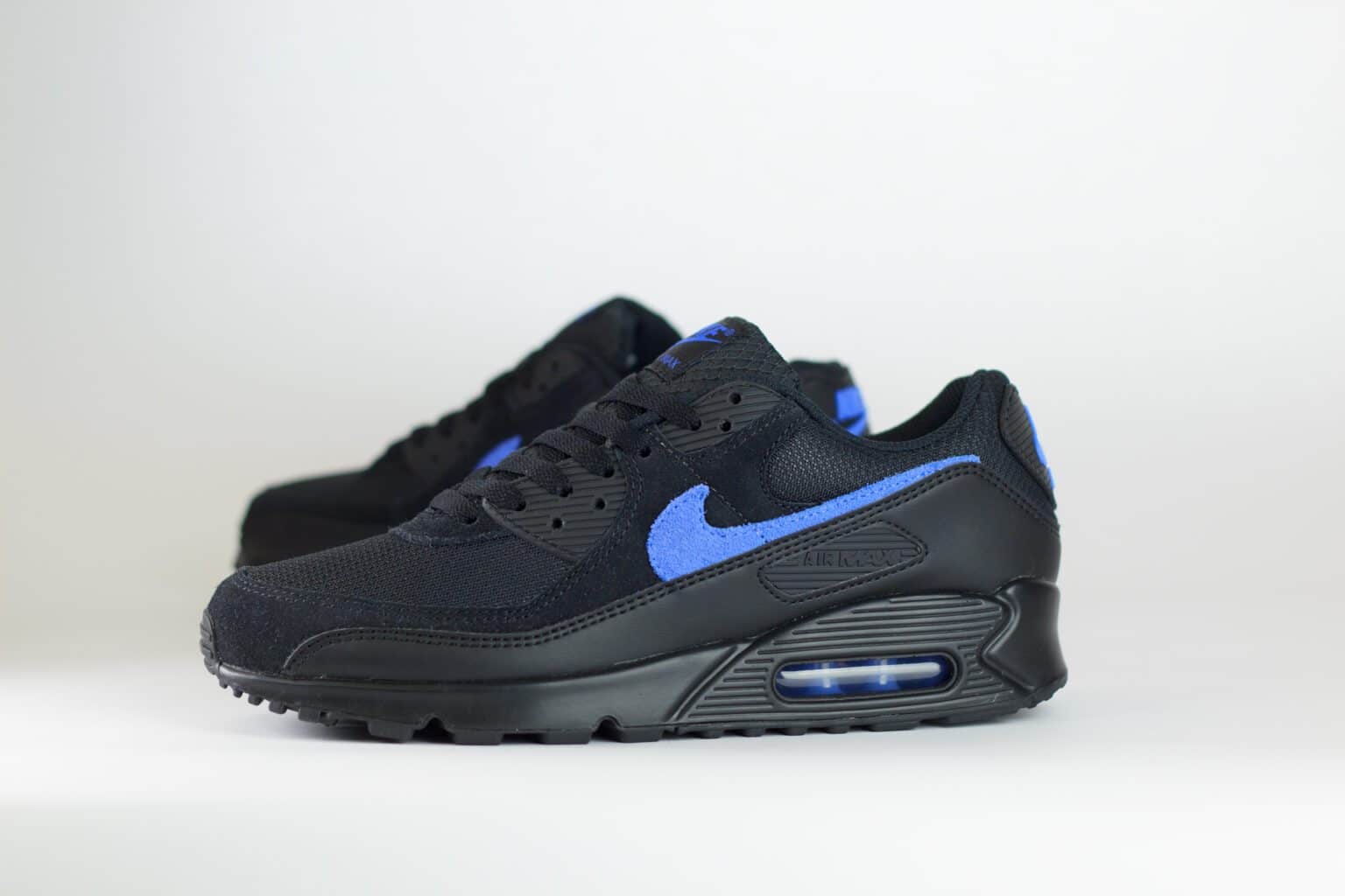 Nike Air Max 90 Black Sapphire – Paars/Zwart – Heren/Dames/Uniseks Sneakers – Leer/Mesh – DM0029-021 – Zijkant