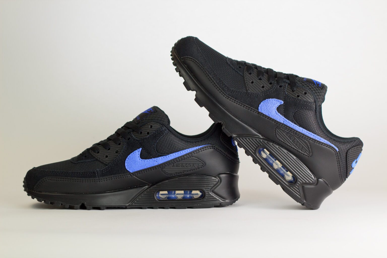 Nike Air Max 90 Black Sapphire – Paars/Zwart – Heren/Dames/Uniseks Sneakers – Leer/Mesh – DM0029-021 – Binnenkant