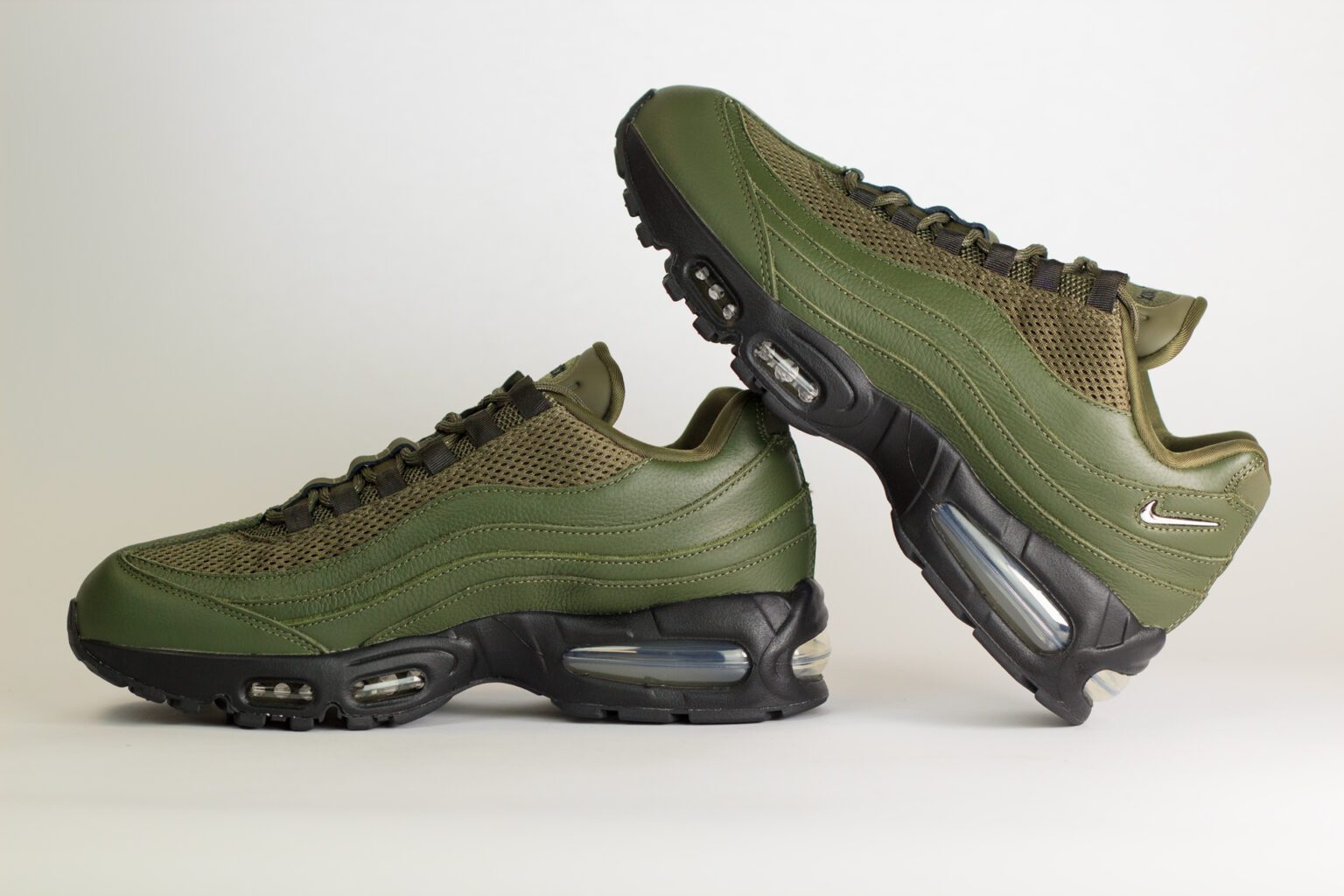 Nike Air Max 95 Big Bubble Cargo Khaki Jewel (W) – Groen/Zwart – Heren/Dames/Uniseks Sneakers – Leer/Mesh – IH1413-300 – Binnenkant