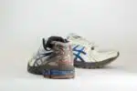 ASICS Gel-Kayano 14 Cream Blue Coast – Zwart/Beige/Blauw – Heren/Dames/Uniseks Sneakers – Leer/Mesh – 1203A740-104 – Achterkant