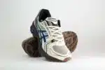 ASICS Gel-Kayano 14 Cream Blue Coast – Zwart/Beige/Blauw – Heren/Dames/Uniseks Sneakers – Leer/Mesh – 1203A740-104 – Voorkant
