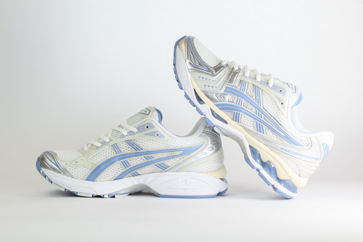 ASICS Gel-Kayano 14 White Light Navy – Zilver/Wit/Blauw – Heren/Dames/Uniseks Sneakers – Leer/Mesh – 1203A537-115 – Binnenkant