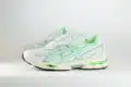 ASICS Gel-NYC 2055 White Menthol – Zilver/Wit/Groen – Heren/Dames/Uniseks Sneakers – Leer/Mesh – 1203A542-105 – Zijkant