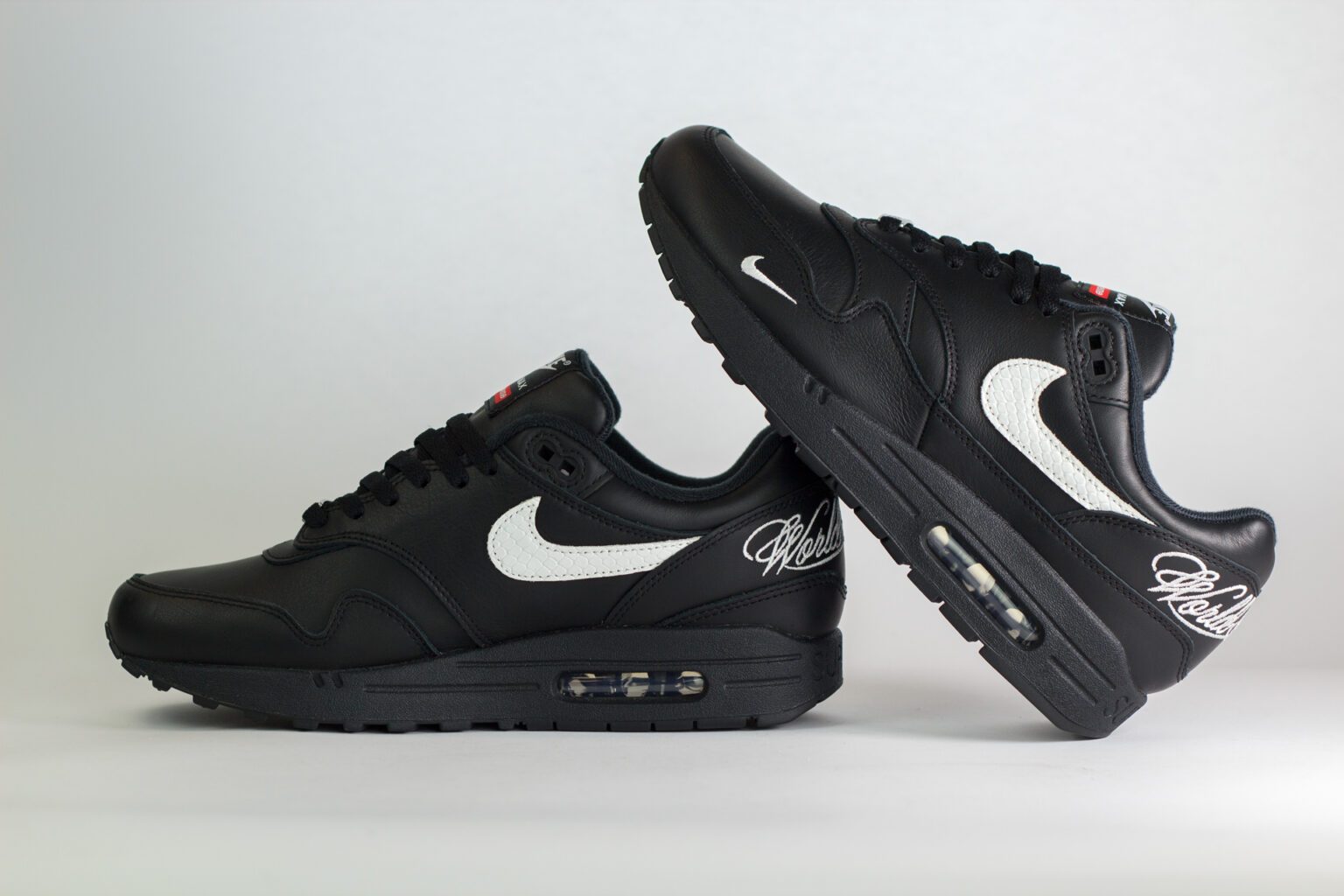 Nike Air Max 1 '87 SP Supreme Black White – Zwart – Heren/Dames/Uniseks Sneakers – Leer – HF8813-001 – Binnenkant