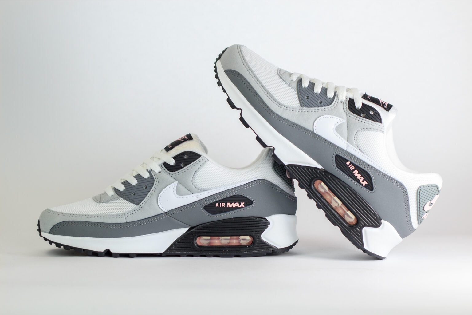 Nike Air Max 90 Pink Foam – Wit/Grijs – Heren/Dames/Uniseks Sneakers – Leer/Mesh – IU7542-012 – Binnenkant