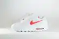 Nike Air Max 90 White University Red (2026) – Wit/Rood – Heren/Dames/Uniseks Sneakers – Leer/Mesh – DM0029-120 – Zijkant